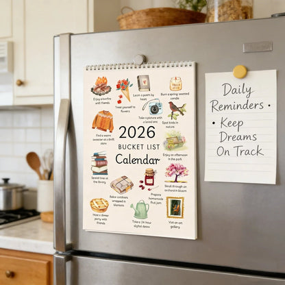 2026 Bucket List Spiral Calendar
